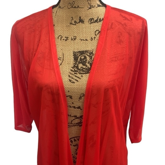 LULAROE Sheer Red Lindsay Kimono Cover Size S‎ - Picture 2 of 6